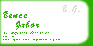 bence gabor business card